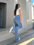 14jeans flare, tiro alto, full elasticado, push up, levantacola, pataelefante